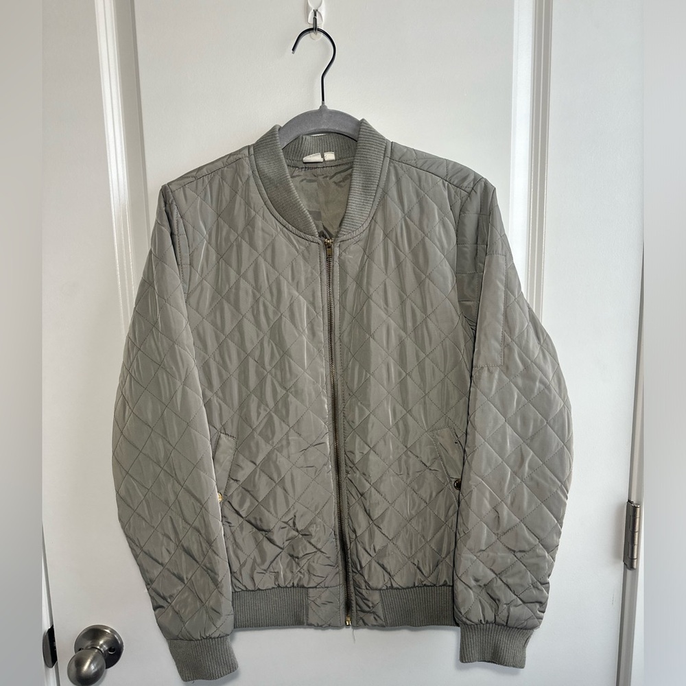 Artisan Ny Quilted Bomber Jacket - Green